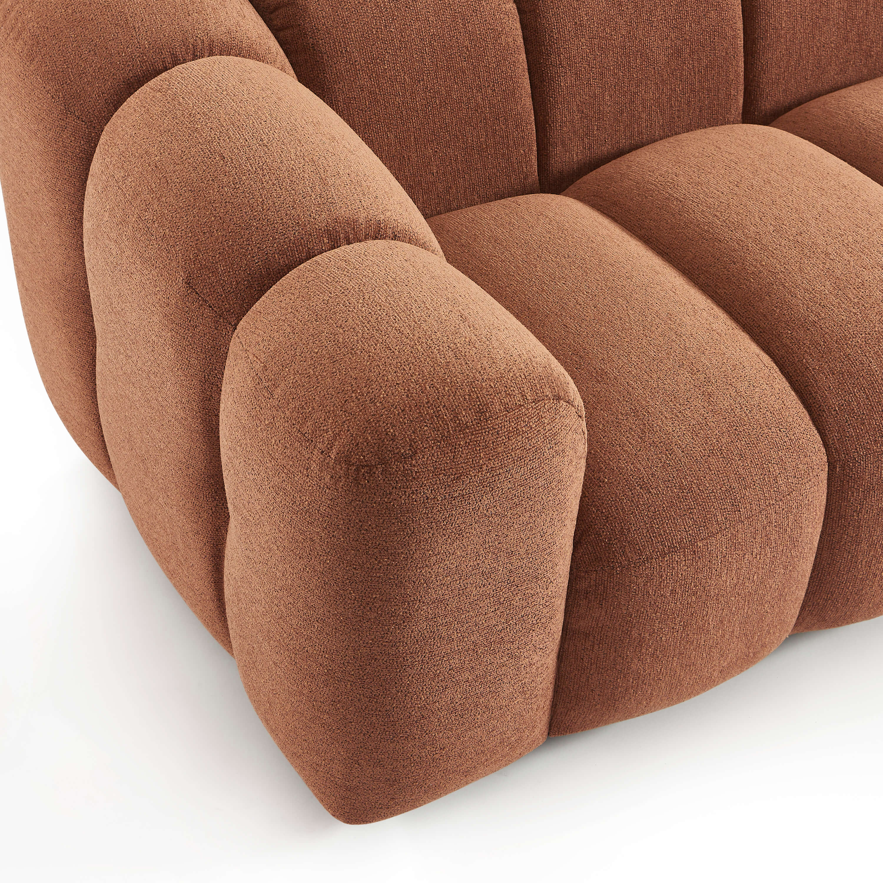 Sunny - Canapé 2 Places - Tissu Tweed - Terracotta
