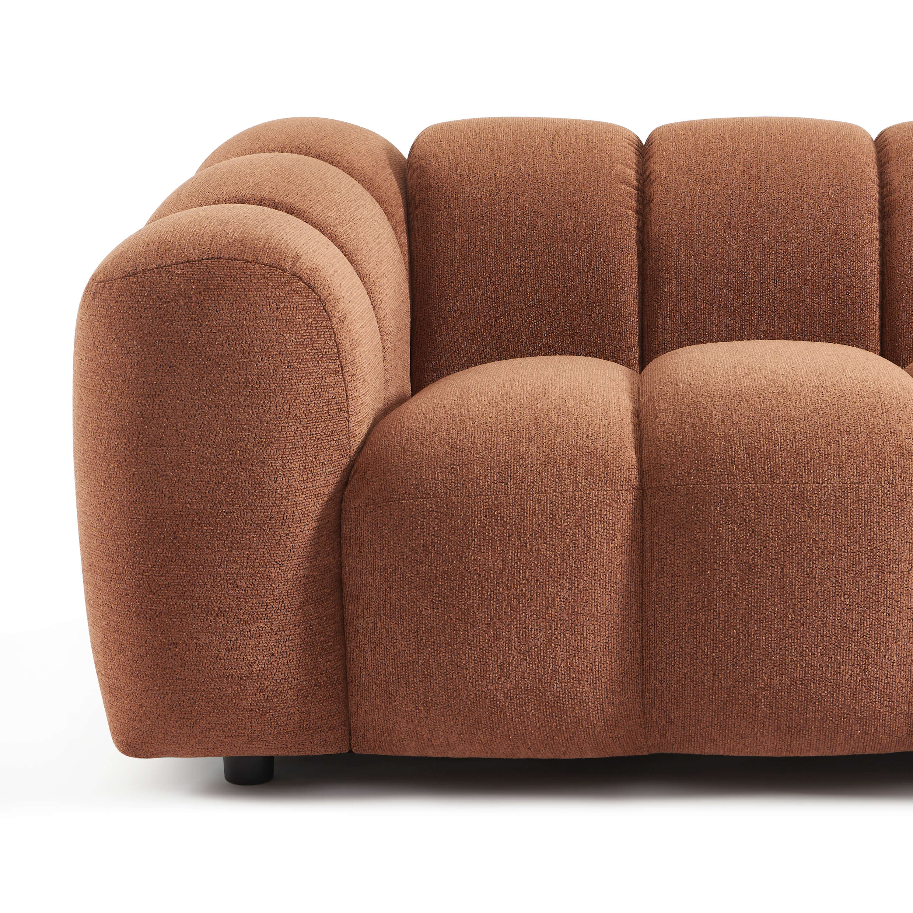 Sunny - Canapé 2 Places - Tissu Tweed - Terracotta