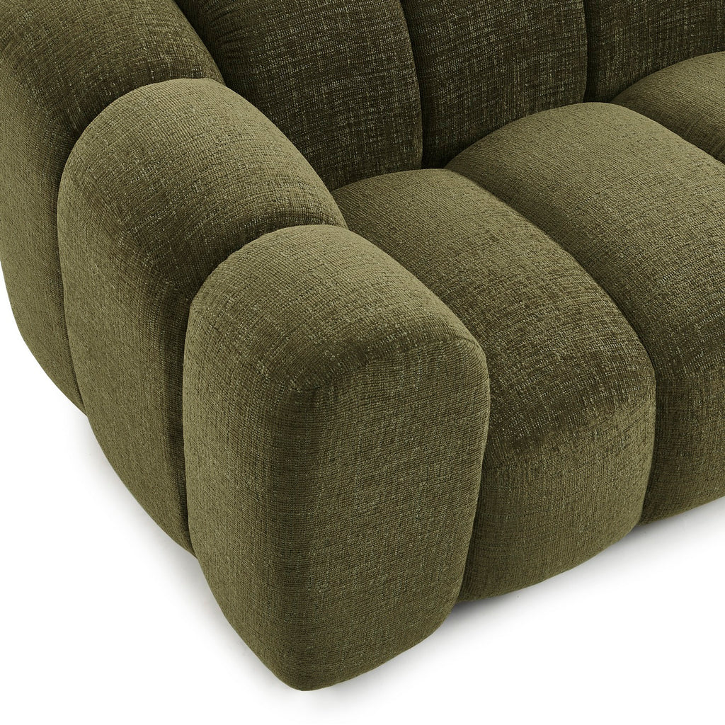 Sunny - 2 Seater Sofa - Tweed Fabric - Green