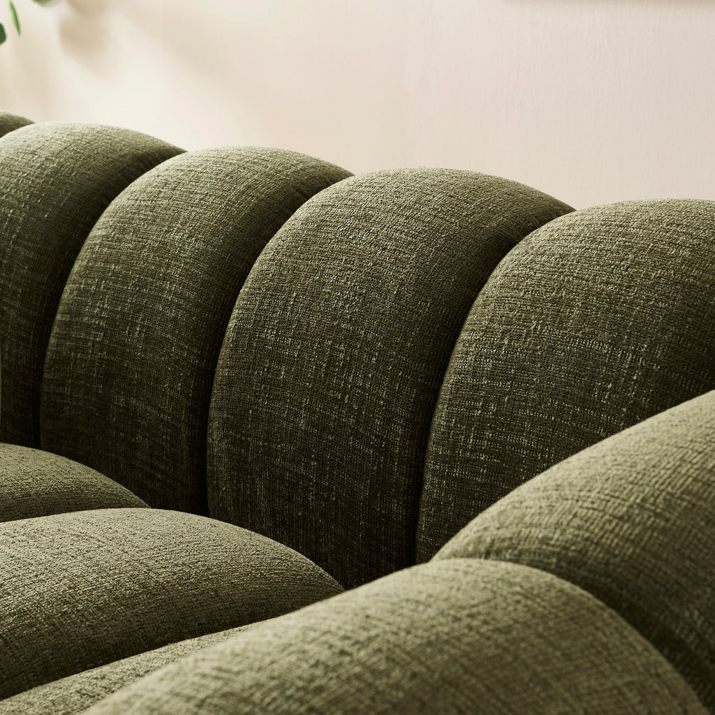 Sunny - 2 Seater Sofa - Tweed Fabric - Green
