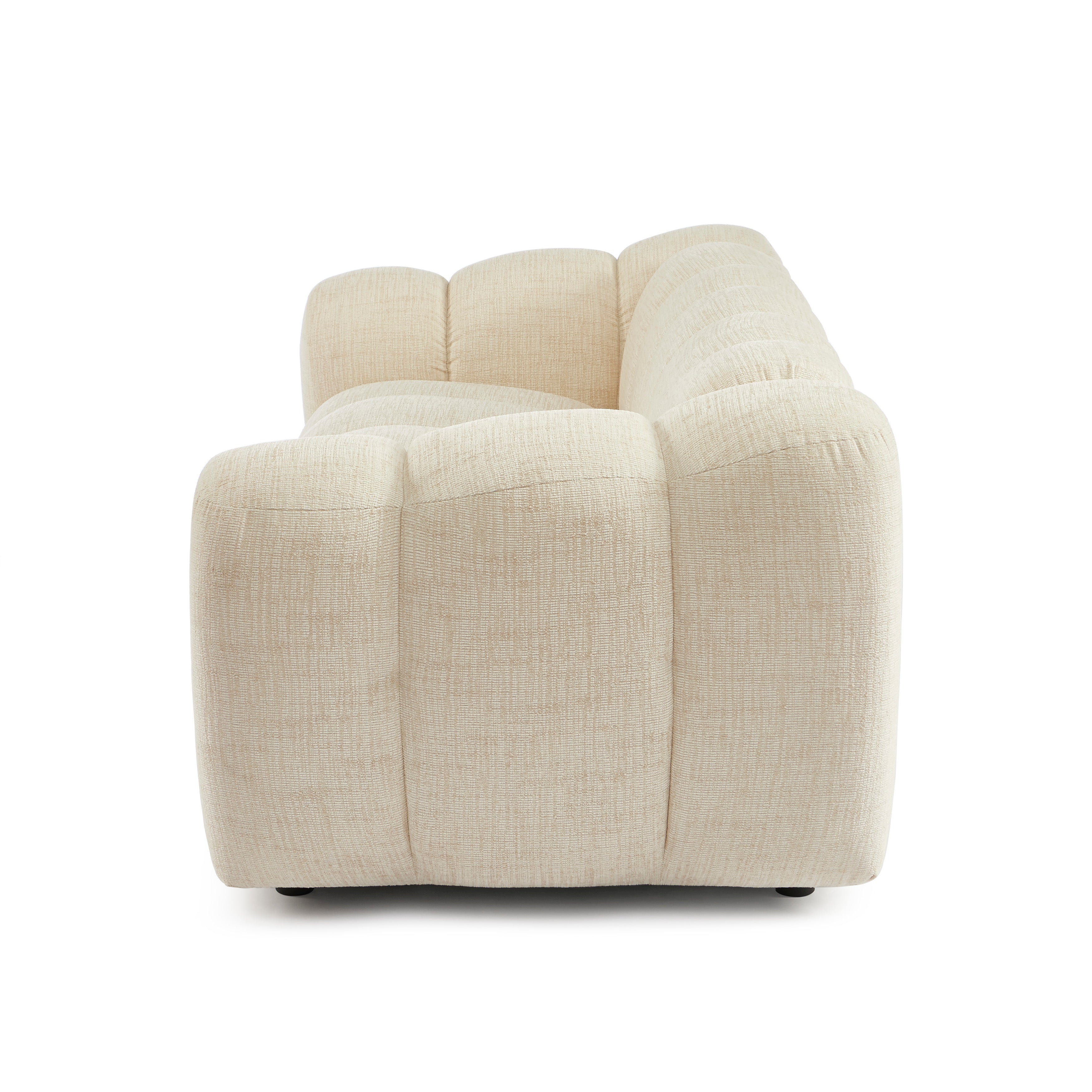 Sunny - 2-Seater Sofa - Tweed Fabric - Ecru