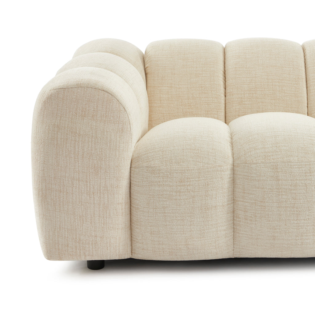 Sunny - 2-Seater Sofa - Tweed Fabric - Ecru