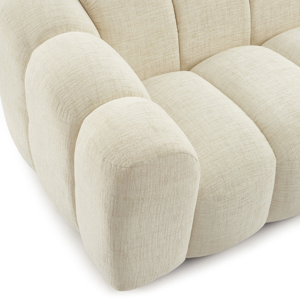 Sunny - 2-Seater Sofa - Tweed Fabric - Ecru