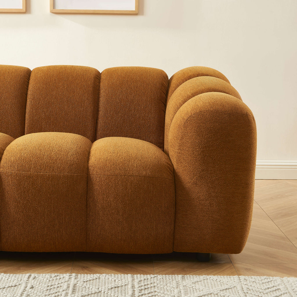 Sunny - Canapé 3 Places - Tissu Tweed - Bronze