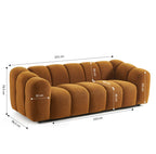Sunny - Canapé 3 Places - Tissu Tweed - Bronze