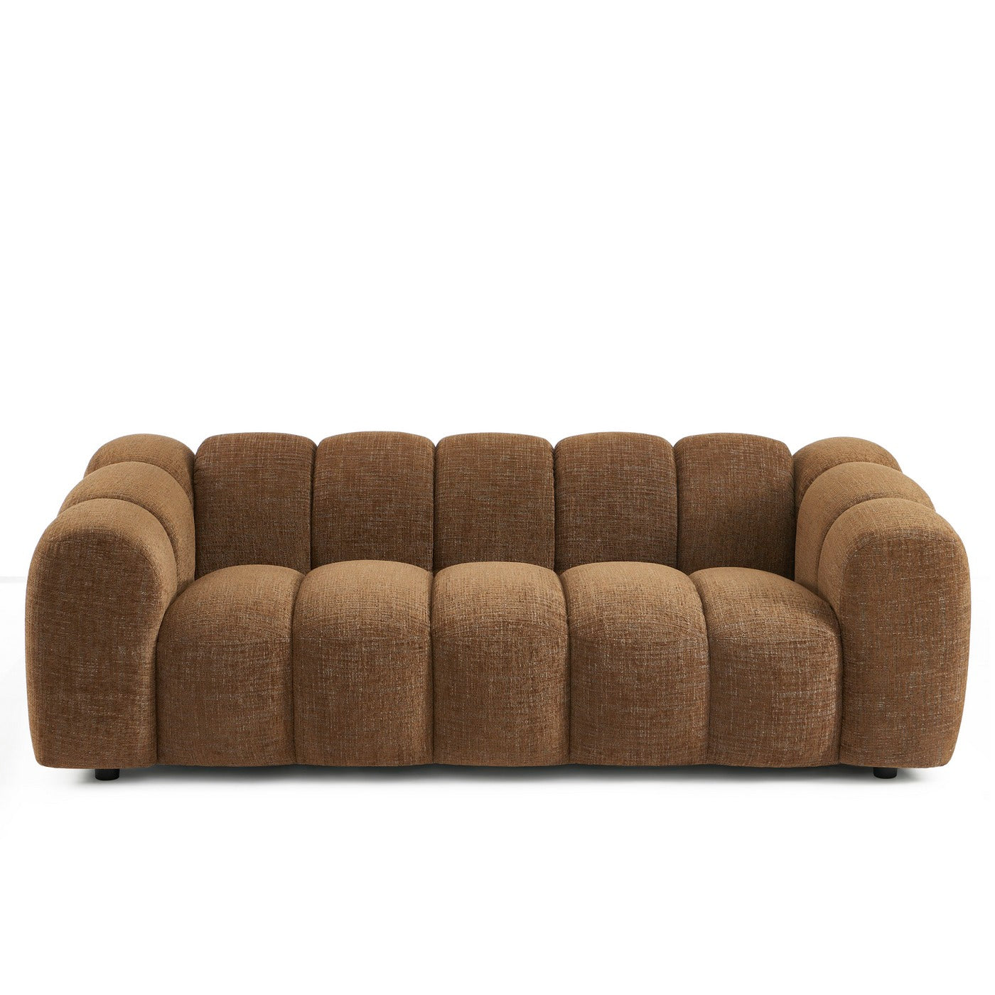 Sunny - 3-Seater Sofa - Tweed Fabric - Brown