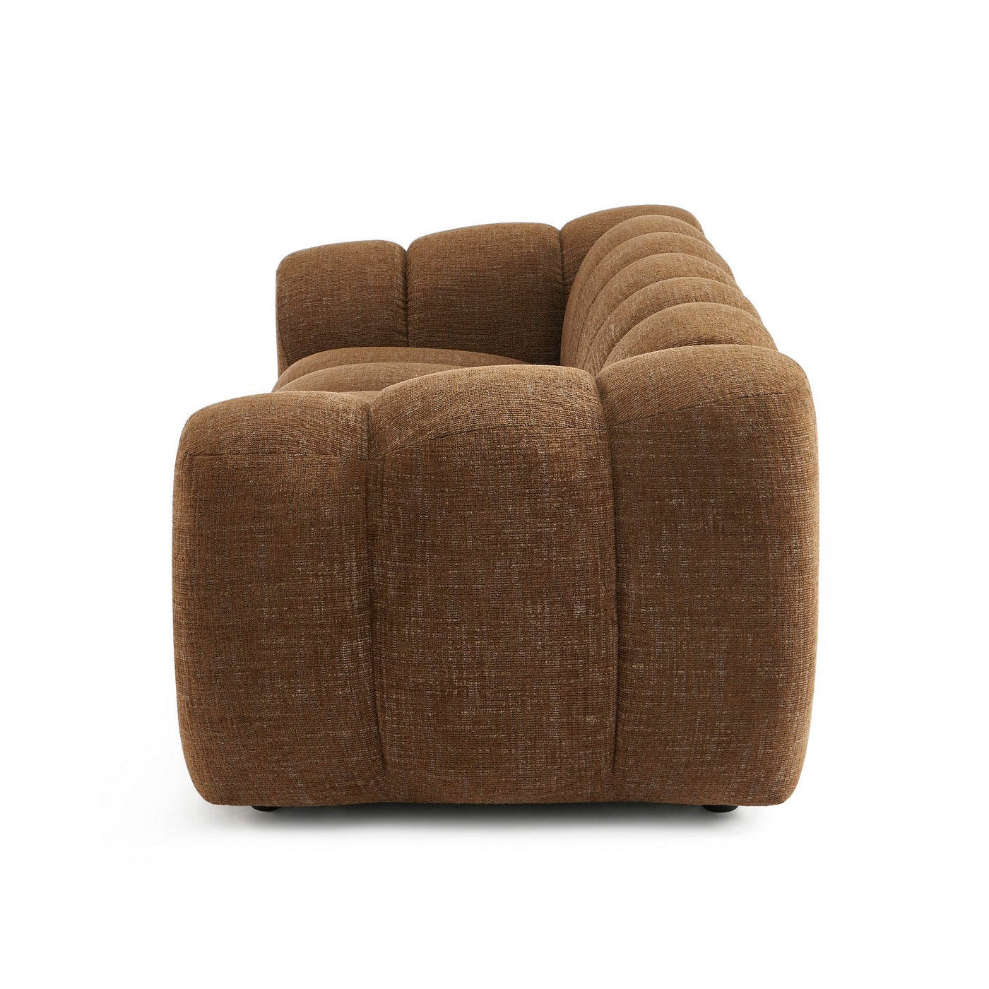 Sunny - 3-Seater Sofa - Tweed Fabric - Brown