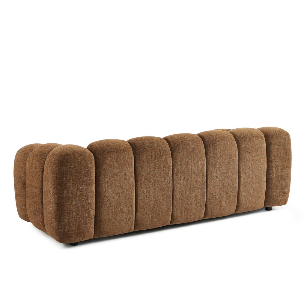 Sunny - 3-Seater Sofa - Tweed Fabric - Brown