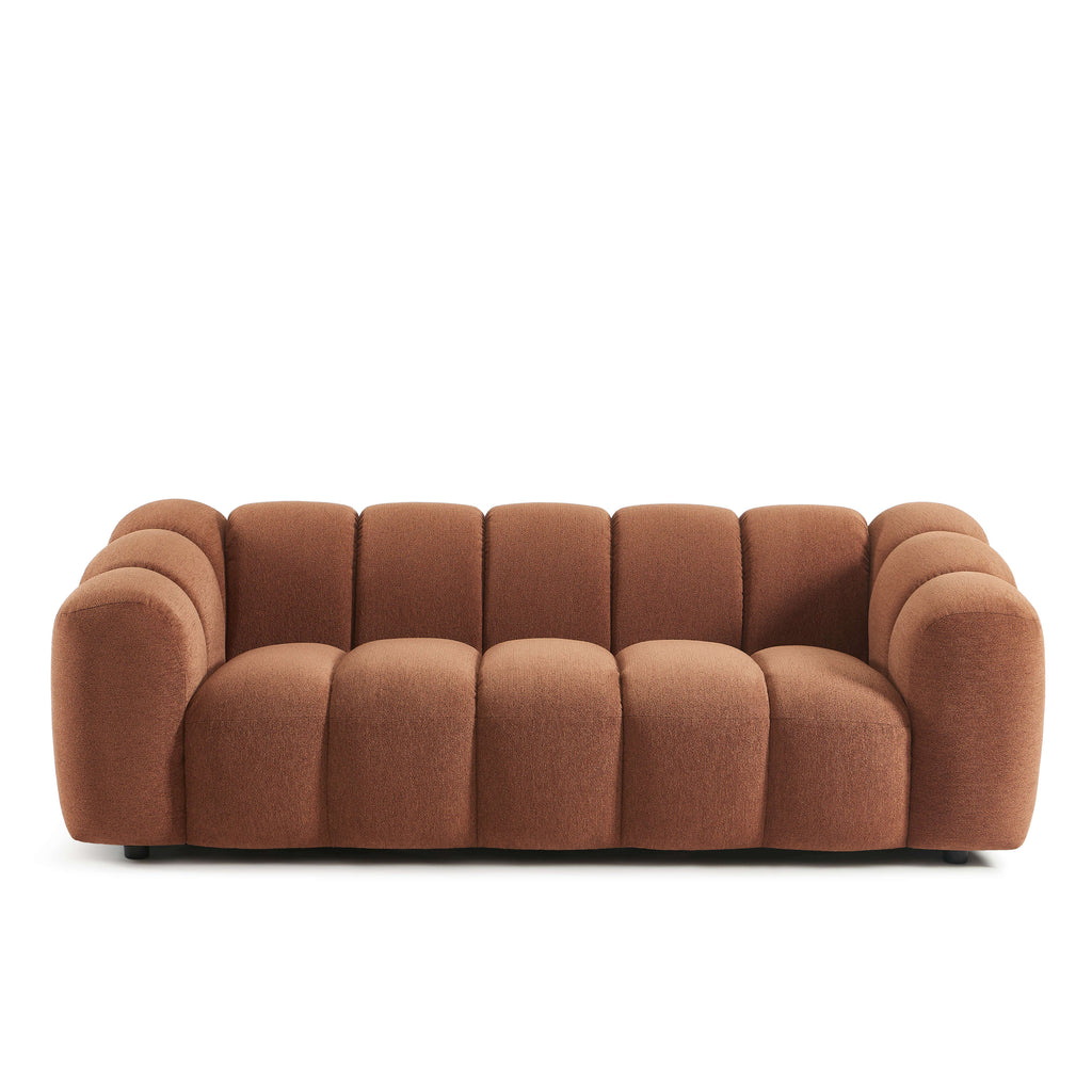 Sunny - Canapé 3 Places - Tissu Tweed - Terracotta
