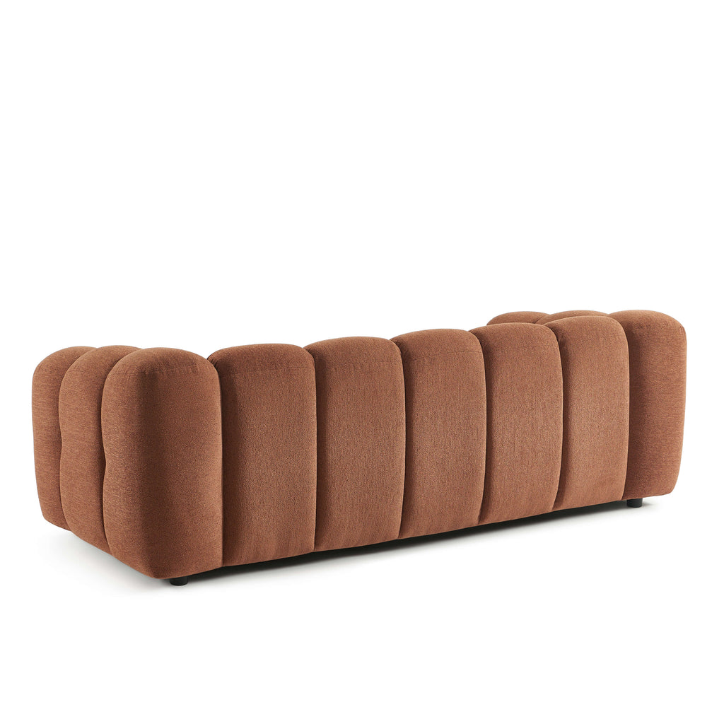 Sunny - Canapé 3 Places - Tissu Tweed - Terracotta