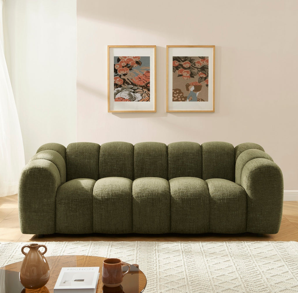 Sunny - 3 Seater Sofa - Tweed Fabric - Green