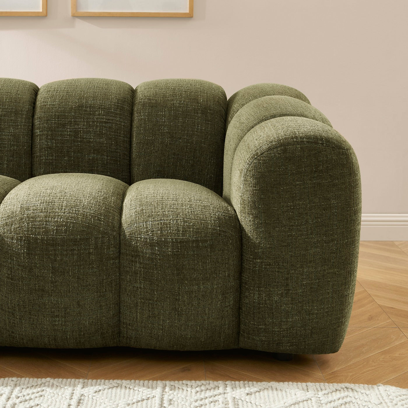 Sunny - 3 Seater Sofa - Tweed Fabric - Green
