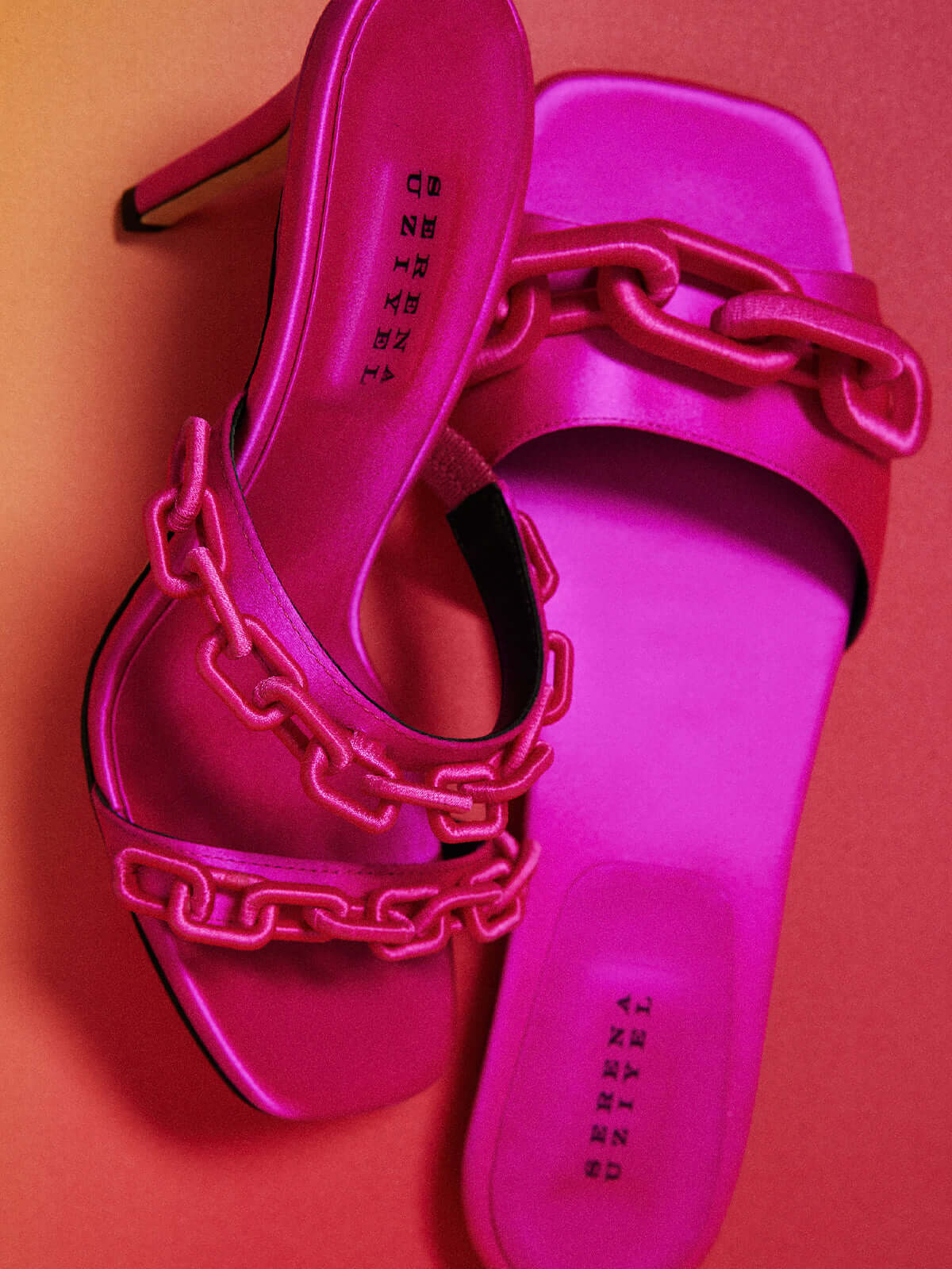 Catena Notte Fuchsia High-Heel Two Straps Sandal