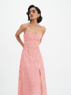 Robe Mila - Coral Vichy