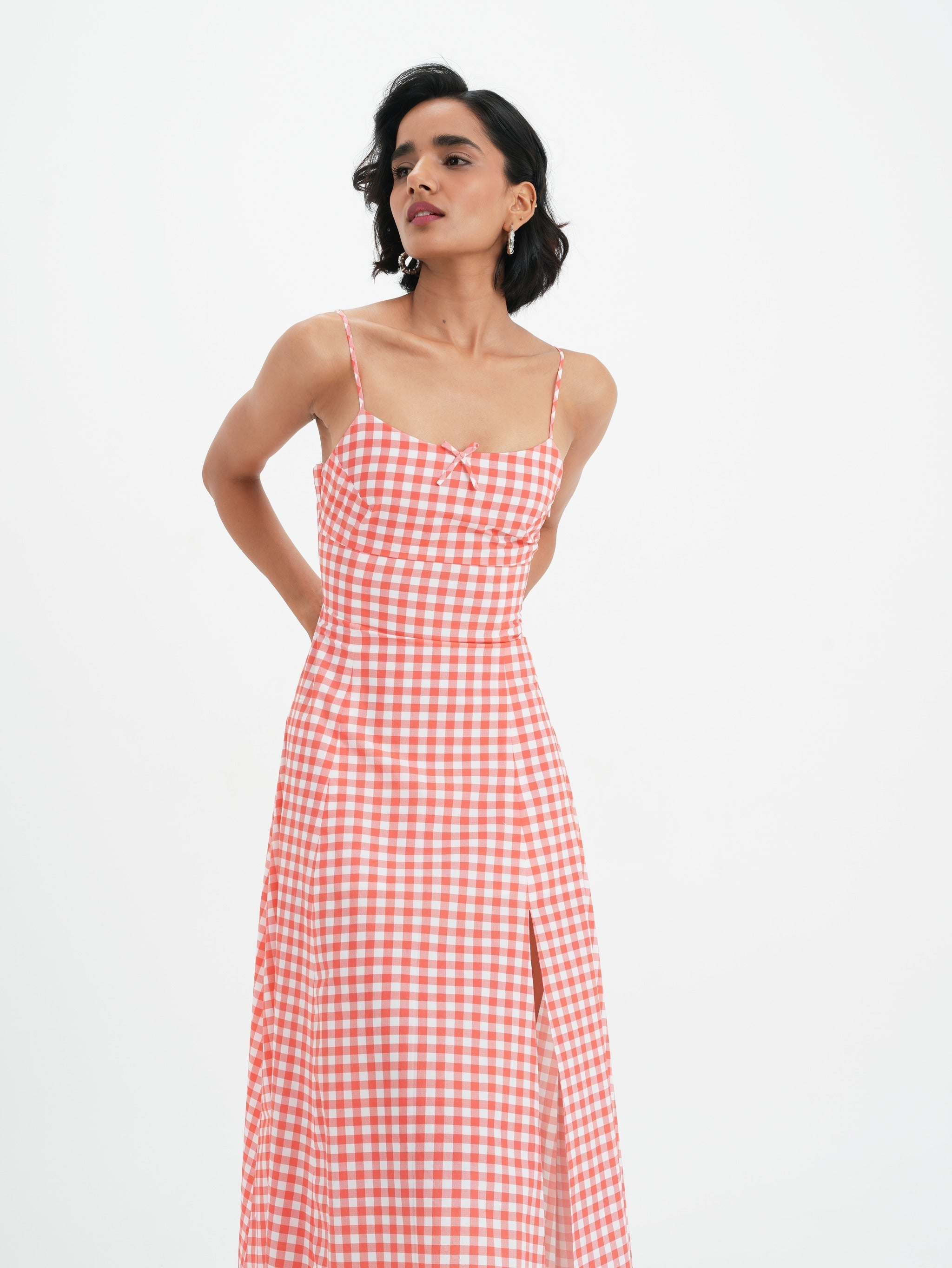 Robe Mila - Coral Vichy