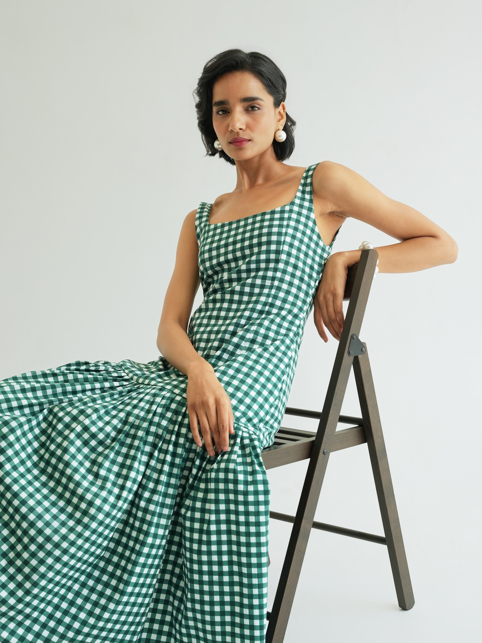 Vestido Mae - Pine Vichy
