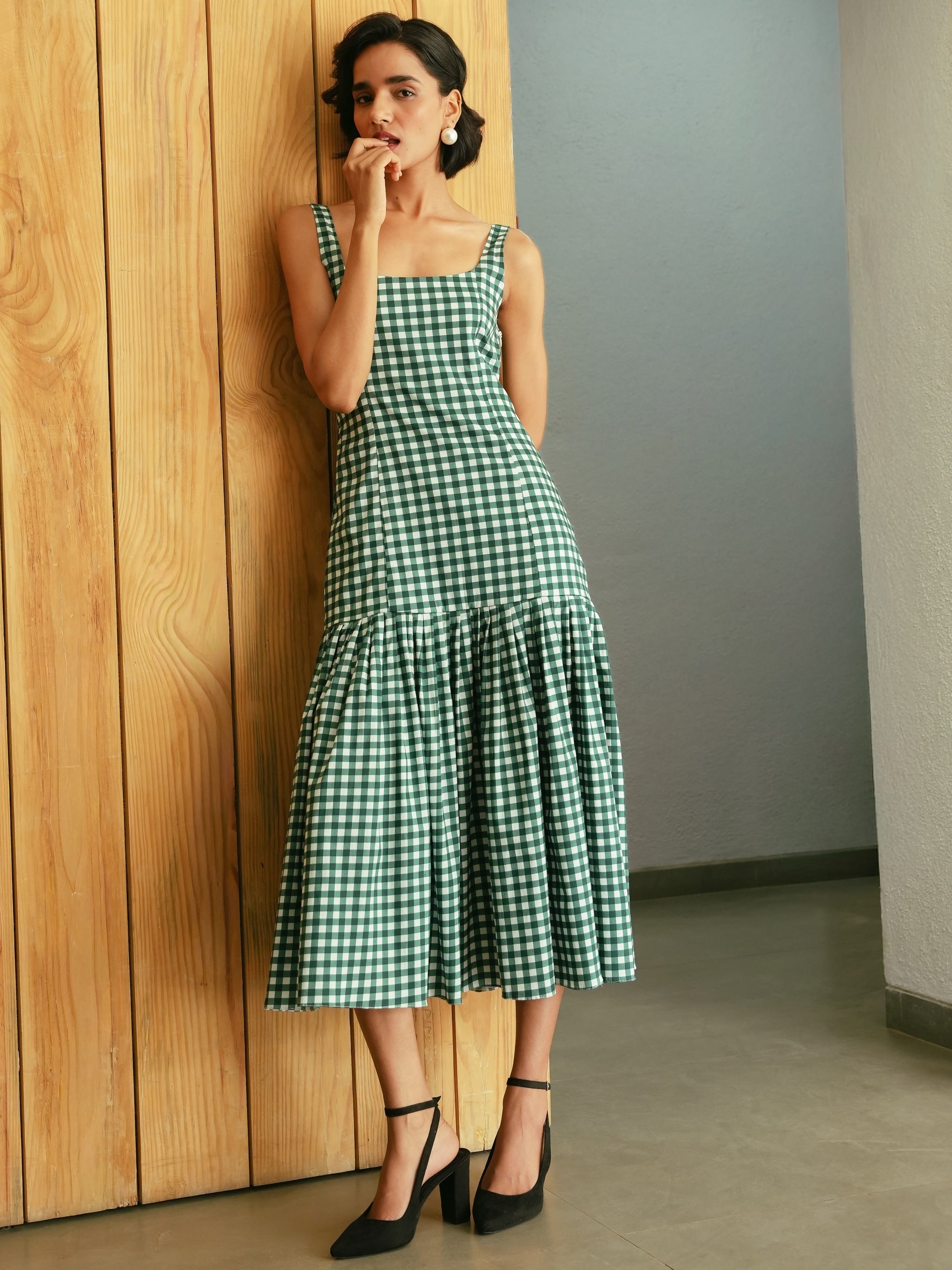 Vestido Mae - Pine Vichy