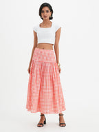 Falda Yvette - Coral Vichy