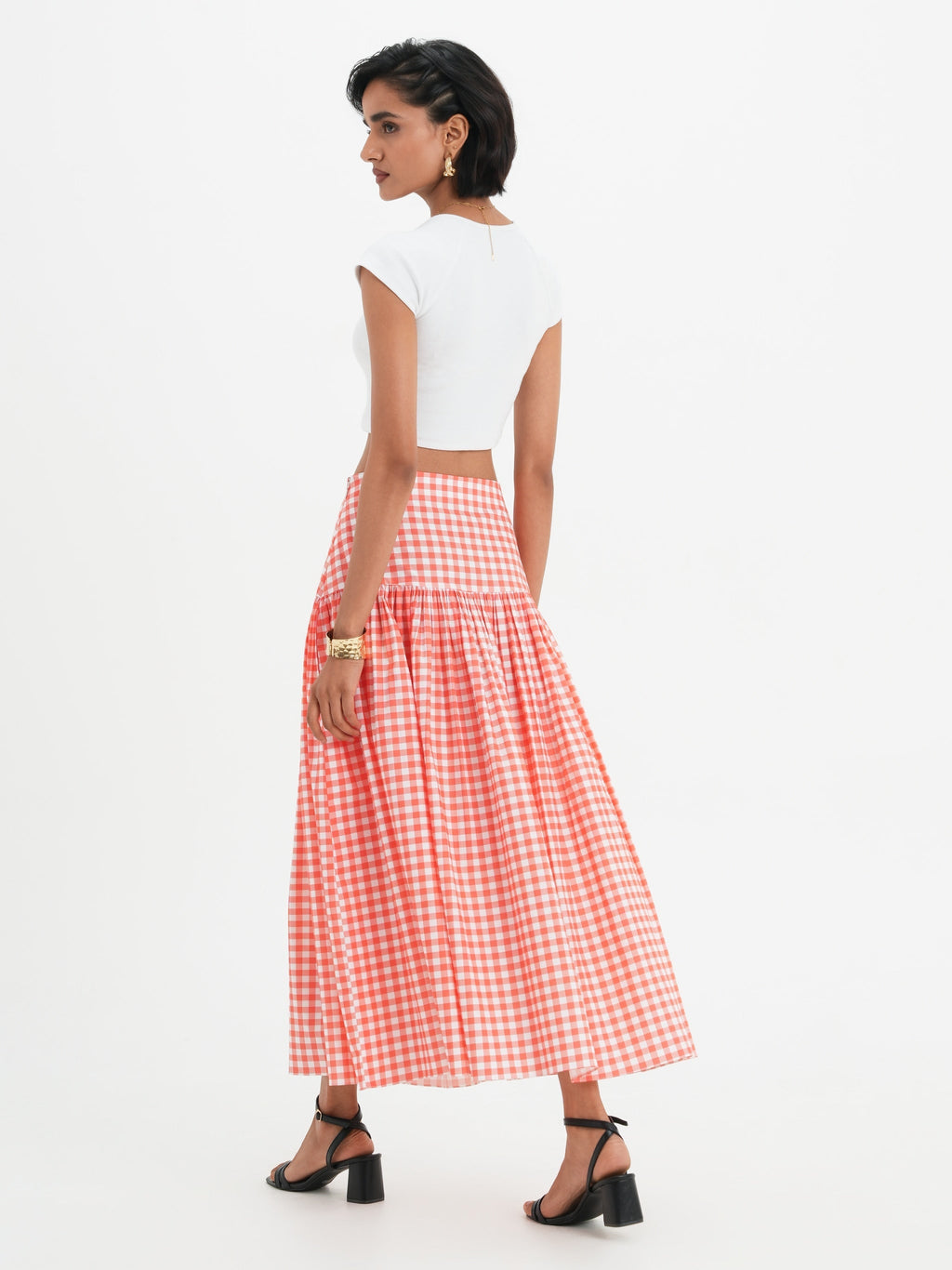 Falda Yvette - Coral Vichy