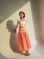 Falda Yvette - Coral Vichy