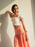 Falda Yvette - Coral Vichy
