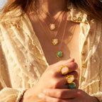 Collier Swann Quartz Rose