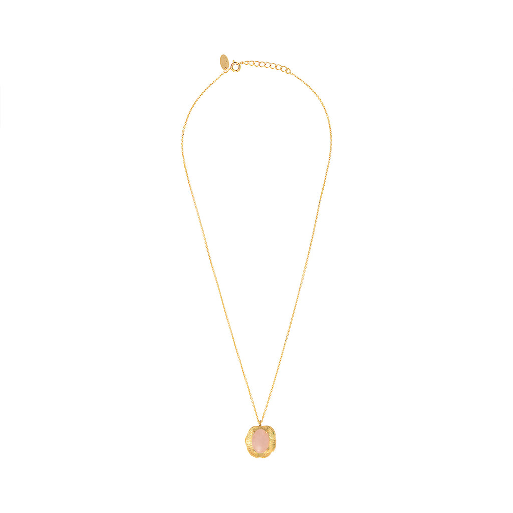 Collier Swann Quartz Rose