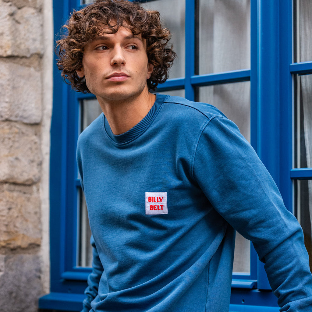Sudadera 100 % Algodón Orgánico Billyclub - Azul