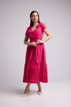 Robe Longue - Sybille - Fushia