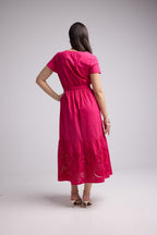 Robe Longue - Sybille - Fushia