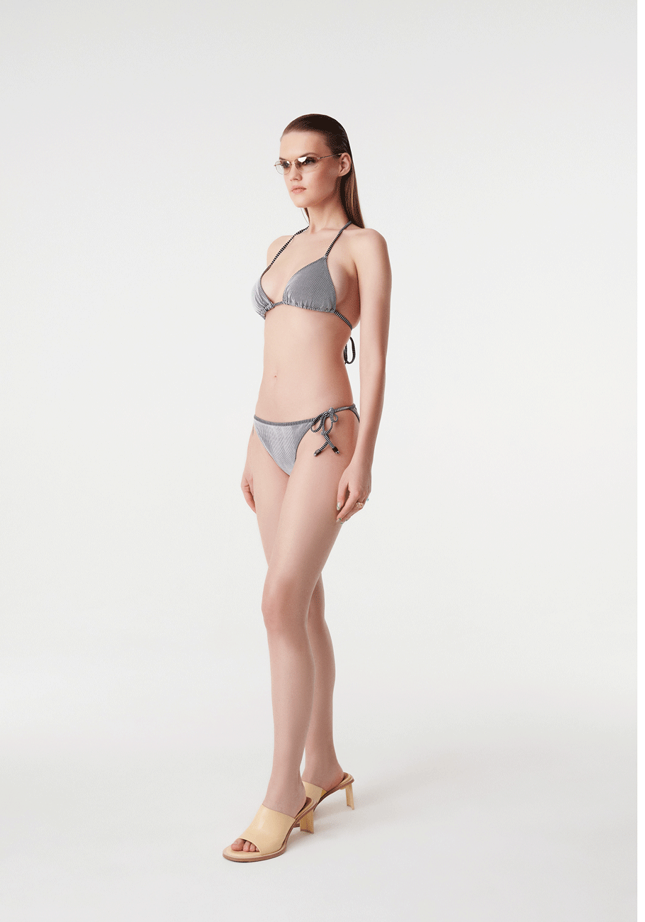 Silvio Triangle Bikini Top - Blue
