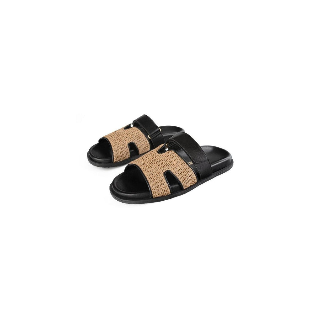 Sandalias abiertas Not My Problem - Negro y marrón