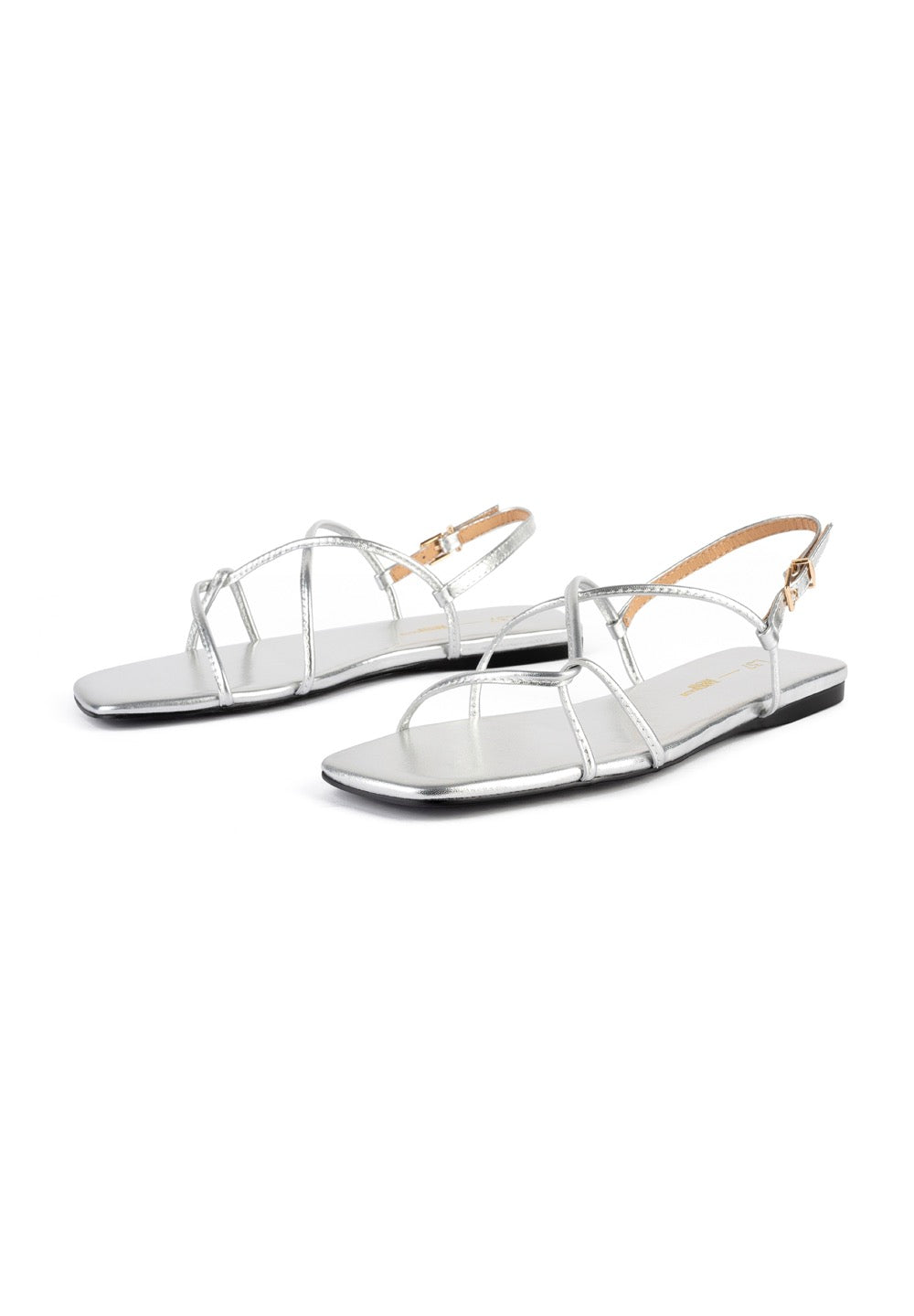 Sandalias azul océano - Plata