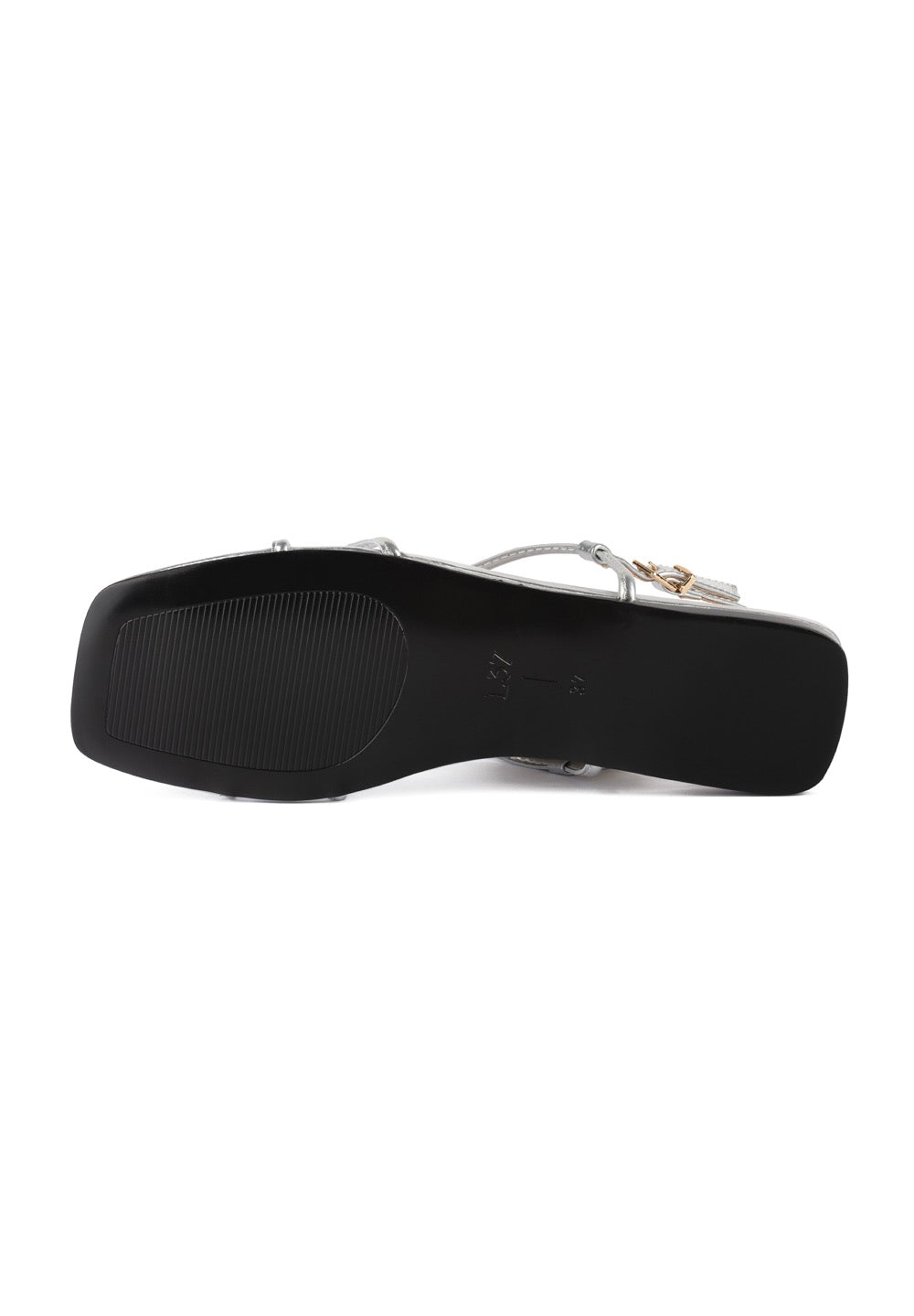 Sandalias azul océano - Plata