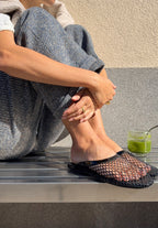 Santorini Steps Flat Shoes - Black