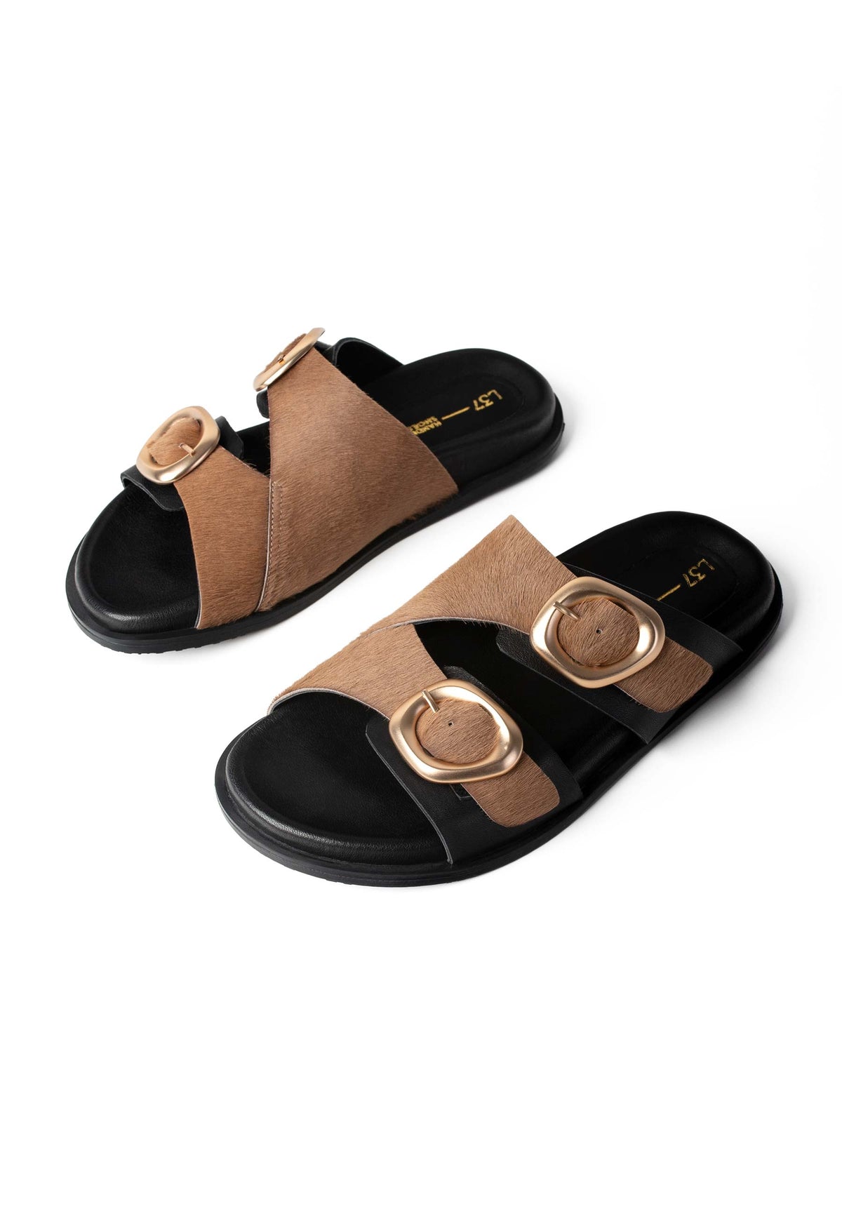 Sandales Stay Until Tomorrow - Noir/Camel