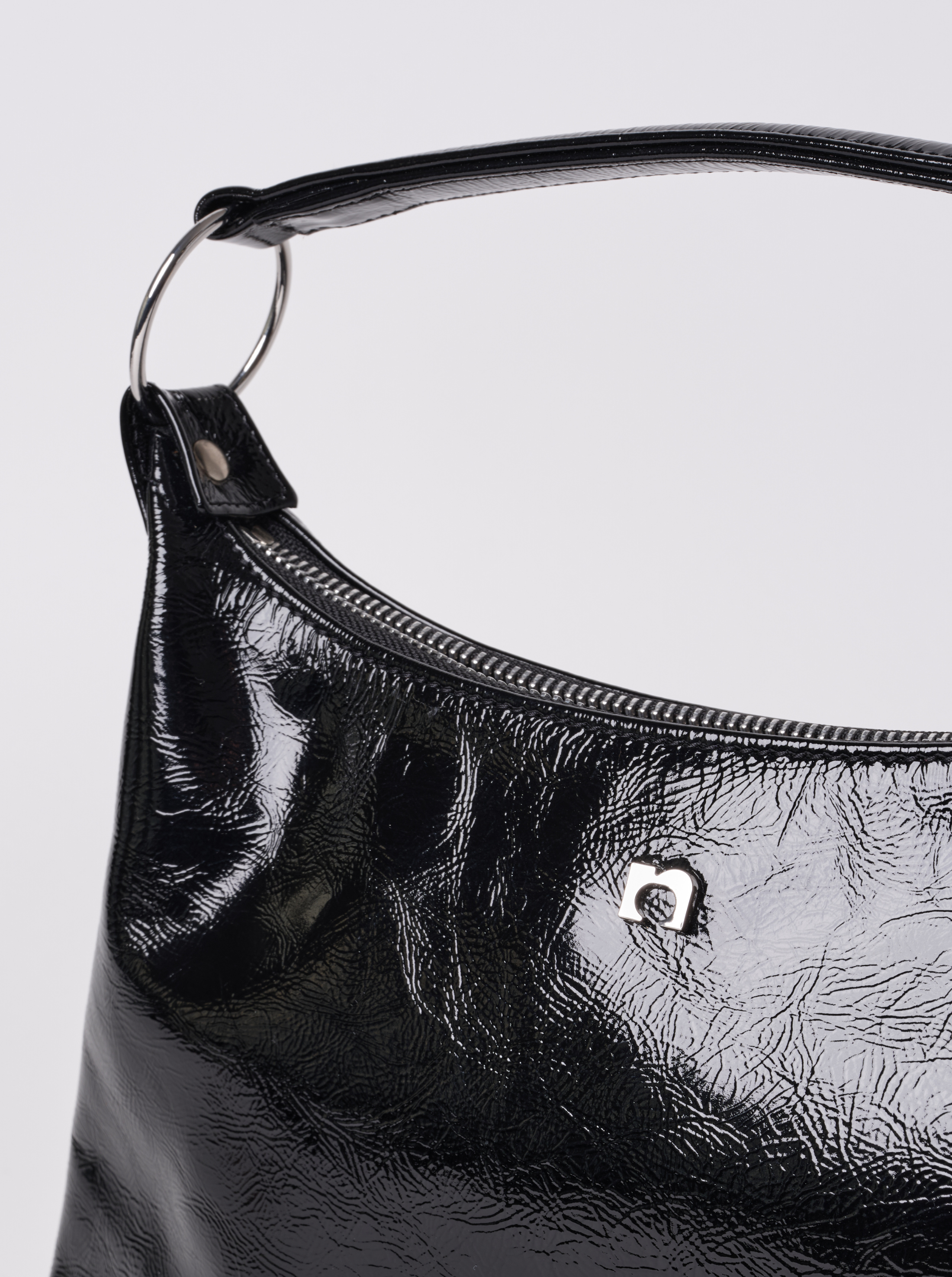 Black Baguette Bag