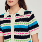 Cardigan Court Rayé