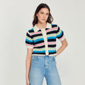 Cardigan Court Rayé