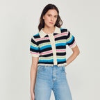 Cardigan Court Rayé