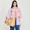 Chemise Oversize En Lin Brodé