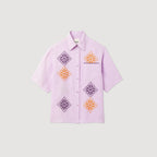 Chemise Oversize En Lin Brodé