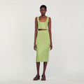 Midi Skirt Embellished With Rhinestones