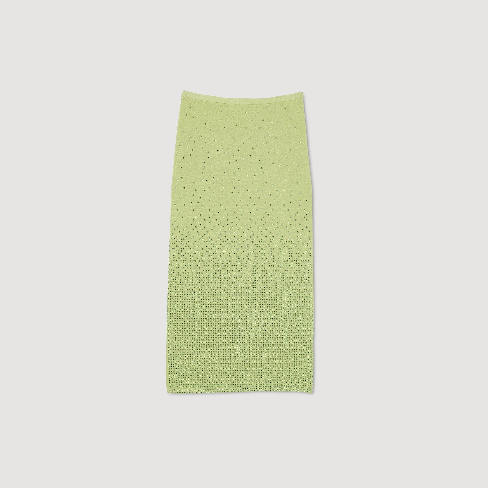 Midi Skirt Embellished With Rhinestones