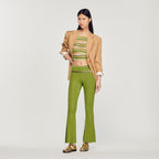 Pantalon En Maille Métallisée