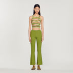 Pantalon En Maille Métallisée