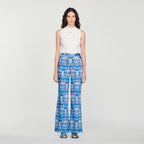 Fluid Scarf Print Trousers