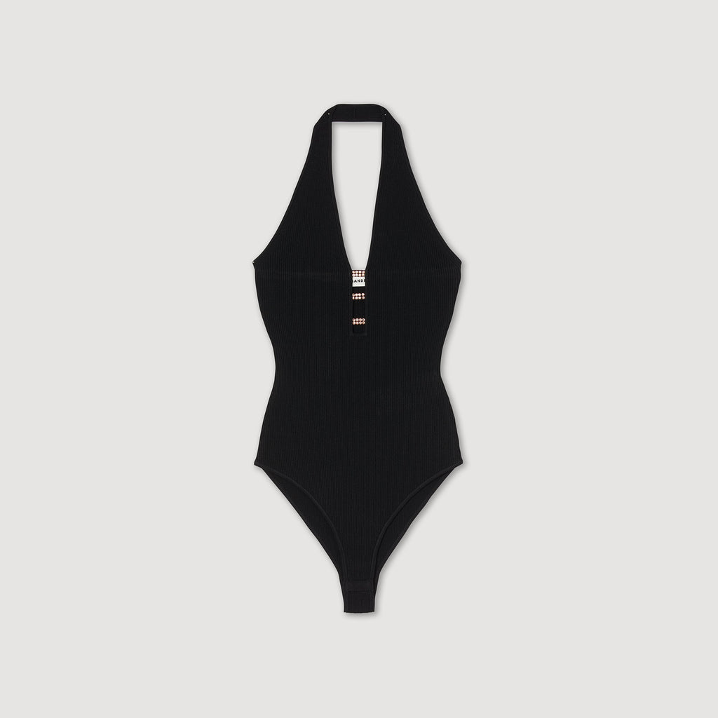 Body de punto con detalle de joya