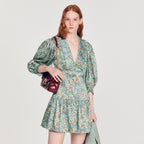 Robe Courte Fluide Imprimé Fleuri