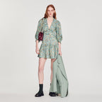 Robe Courte Fluide Imprimé Fleuri
